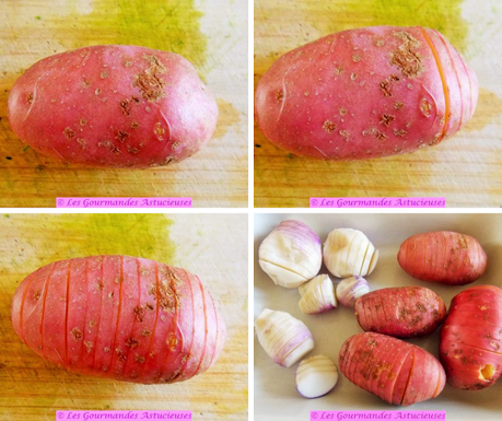 Navets et pommes de terre à la Suédoise ou à la Hasselback (Vegan)