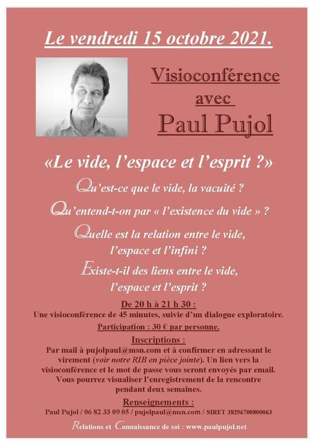 15 octobre 2021: Visioconférence de Paul Pujol