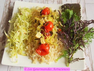 Chou et tofu à la tomate (Vegan)