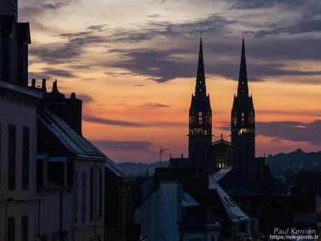fin de nuit, #aube à #Quimper #Bretagne #Finistère