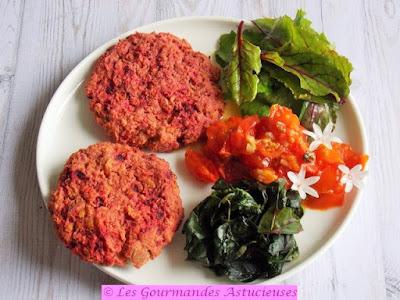 Galettes végétales aux betteraves et aux pois chiches (Vegan)