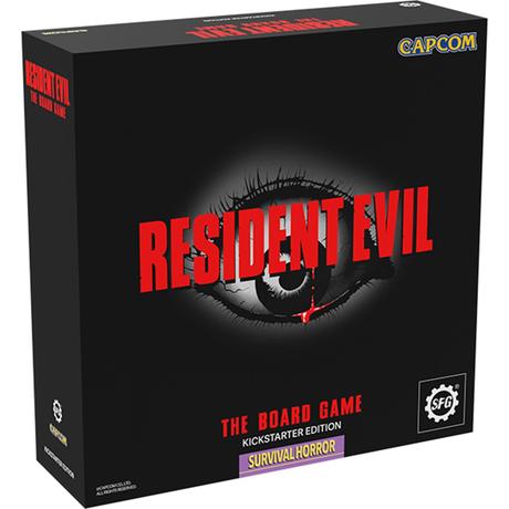 Exemple d'illustration pour la boîte Kickstarter Edition de Resident Evil: The Board Game.