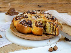 Brioche roulée chocolat noisette