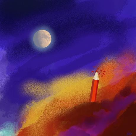 Quand le rouge fuit… Deux versions du même #dessin