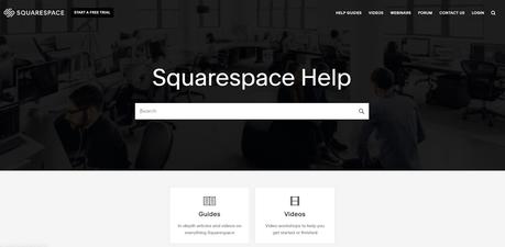 WordPress contre Wix contre Squarespace La page Web d'assistance de Squarespace
