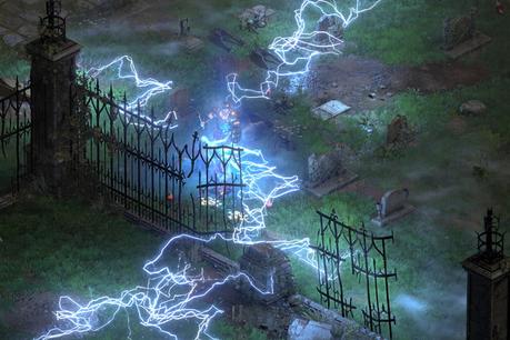 La foudre frappe le champ de bataille dans Diablo 2: Ressuscité.