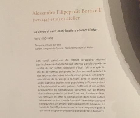 BOTTICELLI Artiste & Designer- Musée Jacquemart André jusqu’au 24 Janvier 2021.