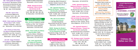 Programme en Val de Loire : Octobre 2021