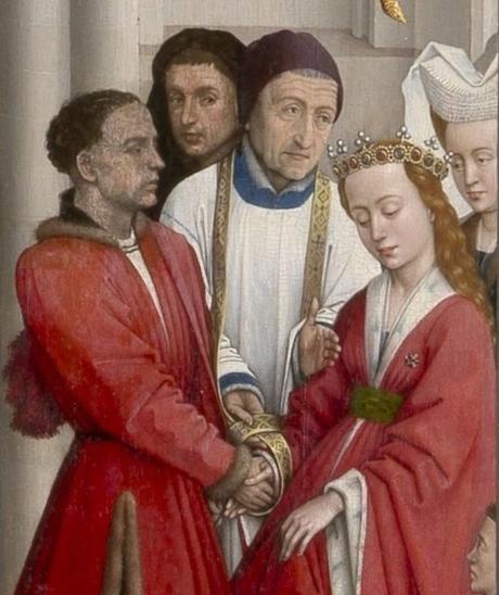Retable des sept sacrements, mariage, Van der Weyden 1445-50 Musee royal des Beaux Arts Anvers