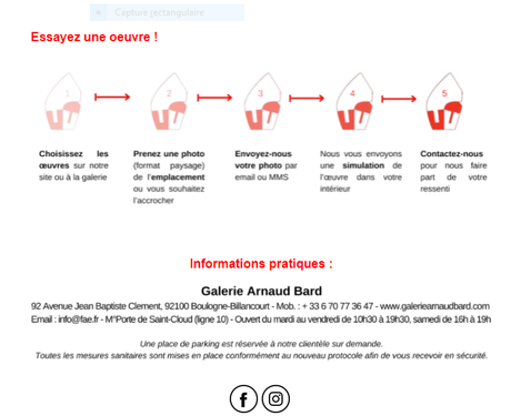 Galerie F A E  à  Boulogne  6 et 10 Octobre 2021