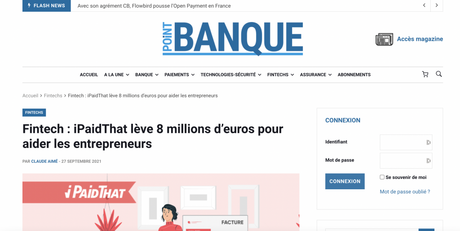 Point Banque parle d’iPaidThat