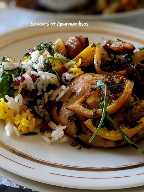 Poulet aux topinambours et citron d'Ottolenghi.