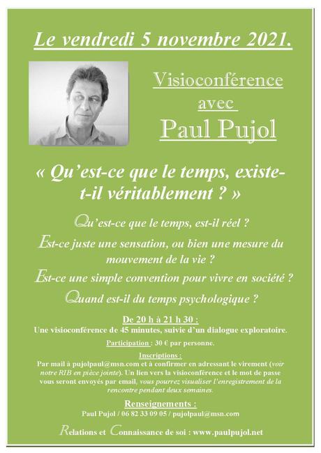 5 novembre 2021: Visioconférence de Paul Pujol.