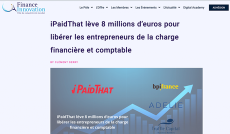 Finance Innovation parle d’iPaidThat