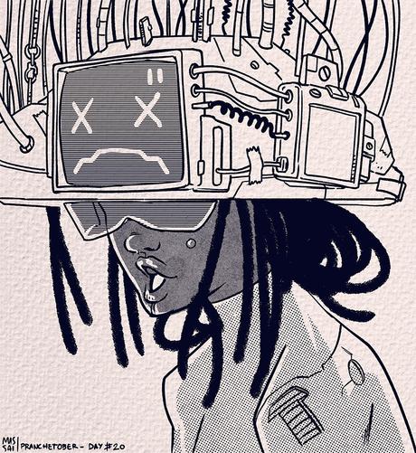 Retro-futurist portraits by Leandro Massai