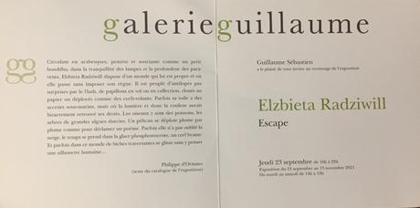 Galerie Guillaume  – exposition Elzbieta Radziwill « Escape »