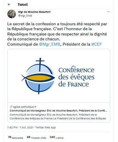 Secret de la confession et lois de la République Secret de la confession et lois de la République