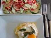 Scamorza frite sauge accompagnés d'une salade tomates