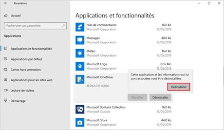 Comment supprimer OneDrive de Windows 10 ?