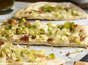 Pizza poireaux lardons