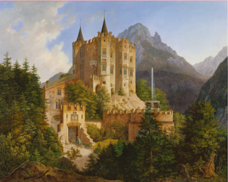 2 Ansichten des Schloßes Hohenschwangau — Ferdinand Jodl (1805-1882) — Deux vues du château d'Hohenschwangau