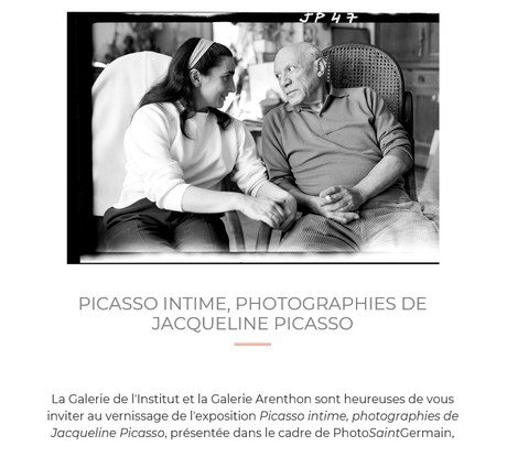 Galerie de l’Institut  « Picasso Intime- photographies de Jacqueline Picasso-