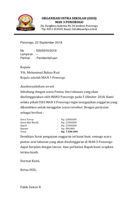 View 39 Permohonan Contoh Surat Dinas Perusahaan A Decouvrir