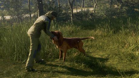 Les obstacles à la capture de mouvement animal dans le développement de jeux vidéo Un chasseur caressant son compagnon limier dans theHunter: Call of the Wild