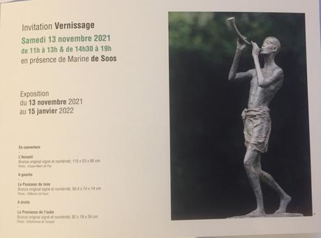 Galerie Estades Paris  -exposition  Marine De Soos (bronzes) 13 Novembre 2021- 15 Janvier 2022