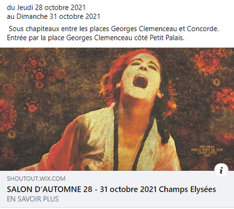 Salon d’Automne à Paris  28/31 Octobre 2021