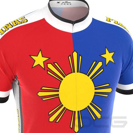 Philippines Flag Mens Cycling Jerseys Biking Shirts Long Sleeve Bike Clothing Full Zipper Bicycle Jacket
