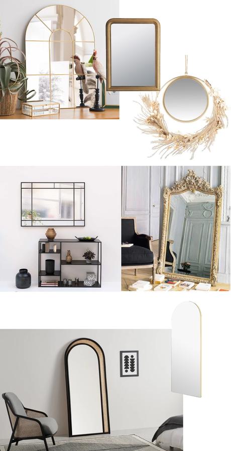 miroir à poser cheminée appartement maison parisien décoration