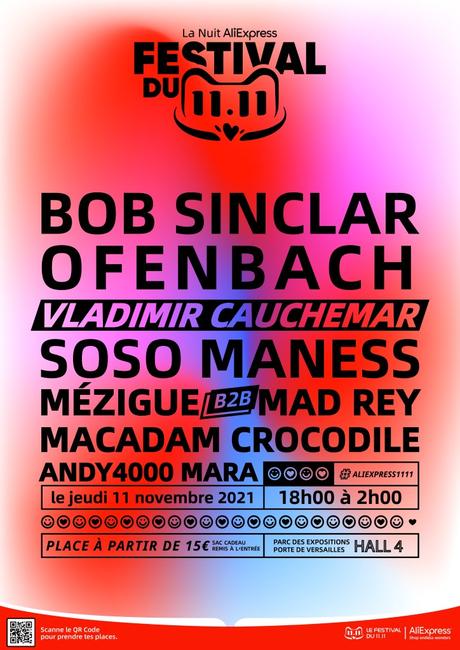 Aliexpress lance le festival du 11.11 avec le meilleur de la scène électro et hip hop : Bob Sinclar, Soso  Maness, Andy 4000, Ofenbach….