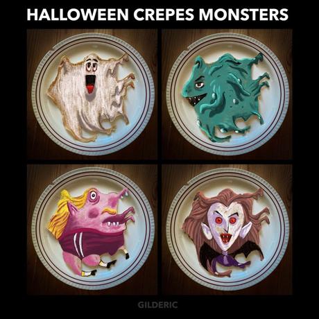 Halloween Crêpes Monsters : une crêpe, 4 monstres