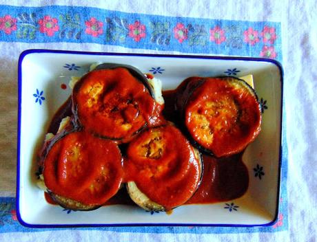 Sandwiches d'aubergines aux pommes de terre