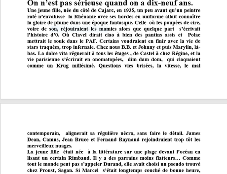 Regard vers le Théâtre de Pierre-Marc Levergois – Françoise Sagan