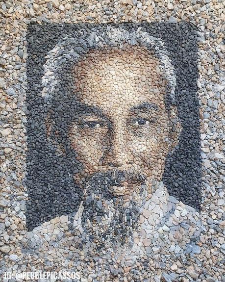 Portraits de galets par Justin Bateman