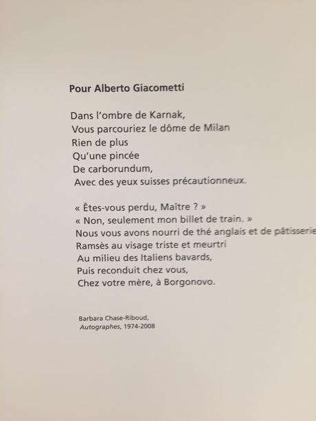 Fondation GIACOMETTI Institut « Alberto Giacometti Barbara Chase-Riboud »  20/10/21 au 09/01/22
