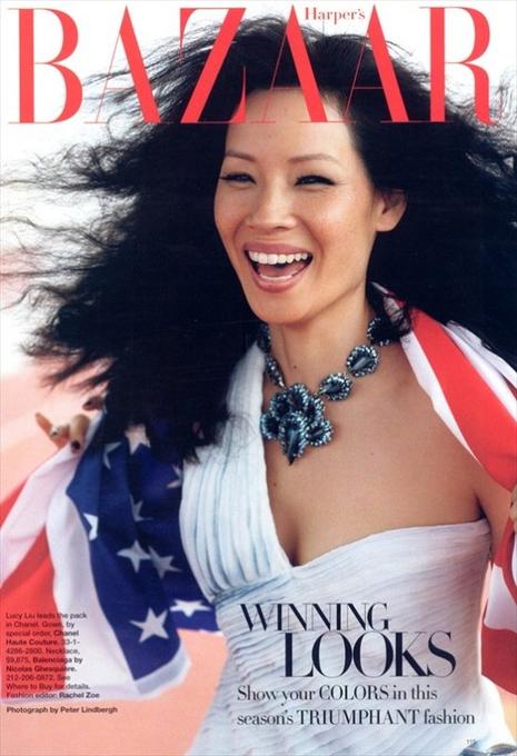 Lucy Liu pour le Harper's Bazaar: Mode Olympique