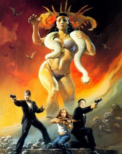 1996 Movie poster From dusk till dawn Frank Frazetta