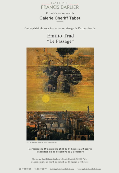 Galerie Francis Barlier exposition Emilio Trad « Le passage »
