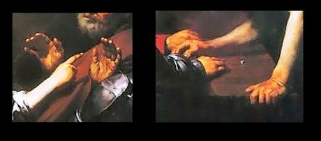 4 : Reniement de Pierre : L’expansion du prototype ignoto_caravaggista_nordico, Reniement de St Pierrecertosa_di_San_Martino schema 2