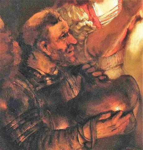 4 : Reniement de Pierre : L’expansion du prototype 1660 Rembrandt_The-denial-of-peter Rijksmuseum detail soldat