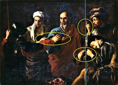 4 : Reniement de Pierre : L’expansion du prototype 1625 ca tournier Negazione di San Pietro Gemaldegalerie Dresde schema