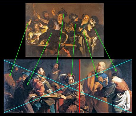 4 : Reniement de Pierre : L’expansion du prototype 1625–30 Theodore Rombouts Vienne, Collection du prince de Liechtenstein schema