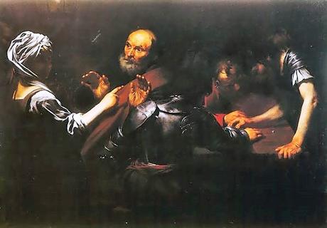 ignoto_caravaggista_nordico, Reniement de St Pierrecertosa_di_San_Martino schema 2