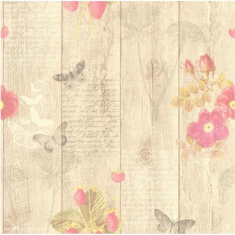 Papier peint papillons beige, rose intissé cuisine et bain | Papier peint,  Intissé et Peindre