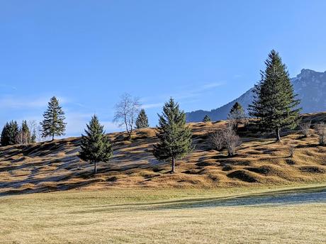 Die  Buckelwiesen bei Mittenwald — 30 Bilder /photos — Les prairies bosselées près de Mittenwald — Nov. 2021