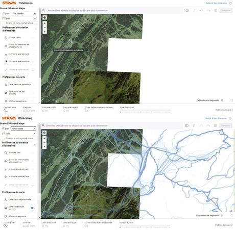 Strava enhanced maps : fond de carte IGN pour la création d’itinéraire sur Strava Strava carte satellite