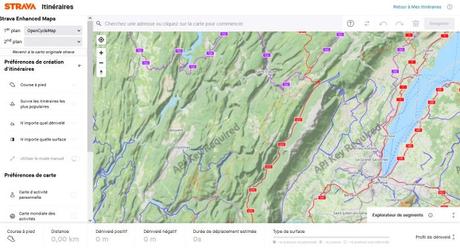 Strava enhanced maps : fond de carte IGN pour la création d’itinéraire sur Strava Strava carte OpencycleMap dézoom